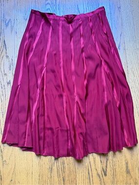 BCBGMaxAzria Fuchsia Paneled A-Line Skirt